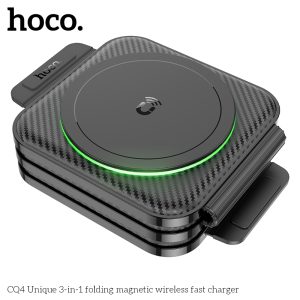 CQ4 3-in-1 Folding magnetic wireless fast charger