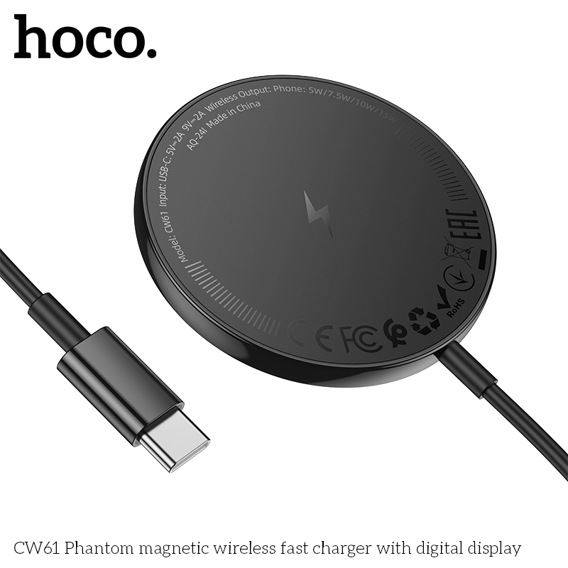 CW61 Phantom magnetic wireless fast charger with digital display - Image 3